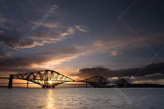 Edinburgh Forth Bridge Sunset