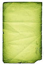 Green paper page,isolated