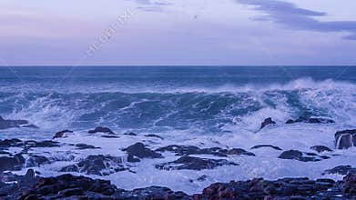 Storm waves on the coast