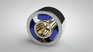 Run animation with electric motor.