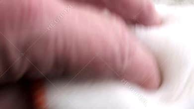 Cleaning a dirty floor tile