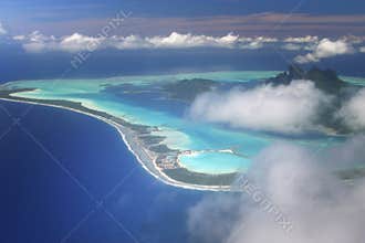 Aerial view on Bora Bora