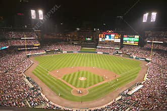 In a night game and a light rain mist, the Florida Marlins beat the 2006 World Series Champion baseball team, the St. Louis Cardin