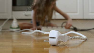 Dangerous situation at home.