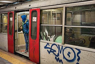 Italian commuter train car.