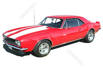 Red Camaro Chev Isolated