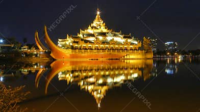 Karaweik Hall Of Kandawgyi Nature Park Myanmar