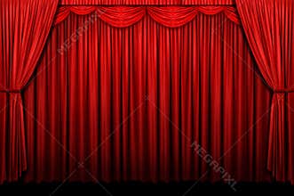 Red Stage Curtain