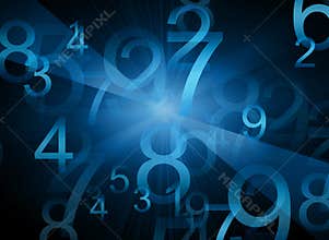 Abstract background with numbers