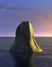 Rock Sea Ocean Nature Illustration