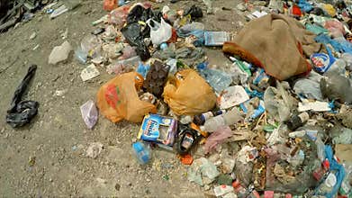 Dump Of Garbage Ejected At Landfill In Ukraine