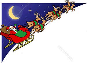 Santa Reindeer Sleigh/EPS
