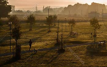 Running in a soft light