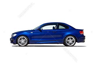 Sports coupe car isolated