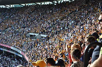 Crowd at Sporting Stadium MCG Melbourne Victoria Australia