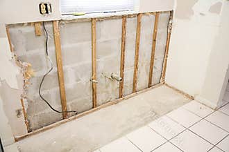 Water Damage in Kitchen