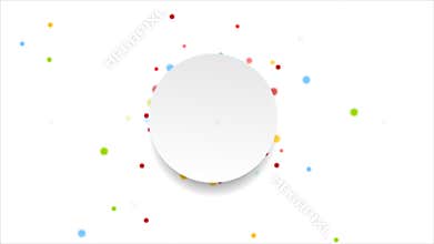 Bright circles and blank label video animation