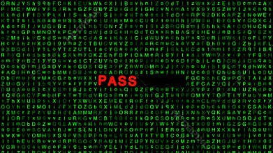 Analysis of green letters background and extracting a password
