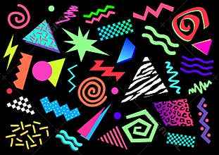 80s 90s Abstract Shapes
