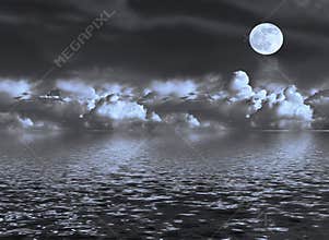 Moon Seascape