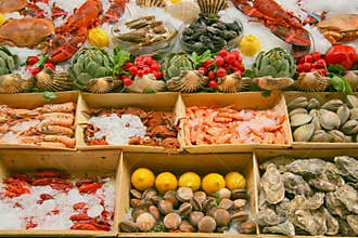 Seafood display
