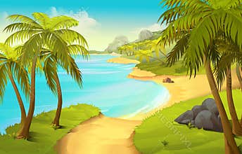 Tropical beach background