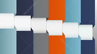 Six chapter rectangle front intro page for presentation, powerpoint template