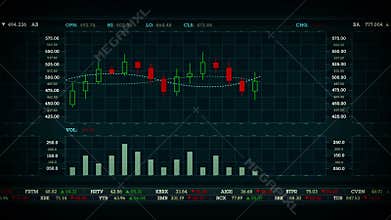 Stock Performance Chart Blue