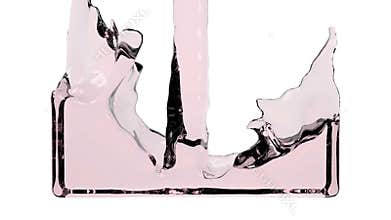 Transparency red liquid fills up screen, with alpha channel FULL HD