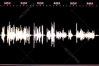Audio studio voice recording sound wave