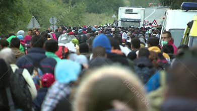 Walk in the hope of a right life-European refuges crisis