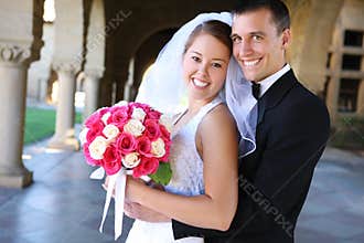 Bride and Groom at Wedding