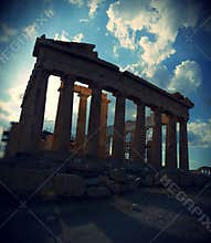 Parthenon temple on Acropolis, Athens, Greece