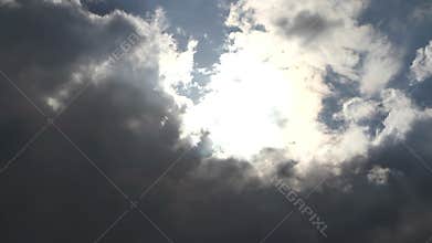 Clouds obscured the sun before the storm