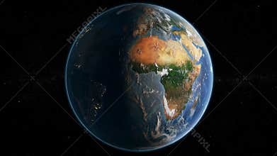 Rotating Earth 4K - Day And Night