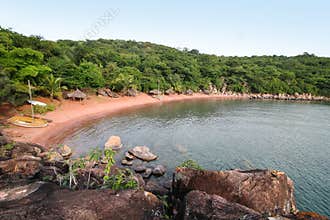 The beach on the Tanganyika Lake in Kigoma city, Tanzania.