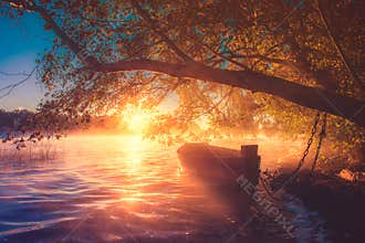 Boat at dawn