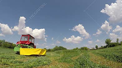 Harvest time in the summer movie with sound