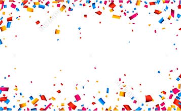 Confetti celebration frame background