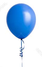 Blue Balloon on White