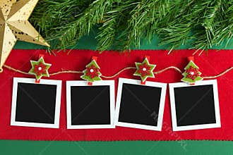 Christmas polaroid photo frames