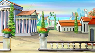 Ancient City in a Summer Day