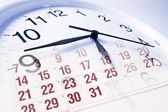 Clock Face and Calendar
