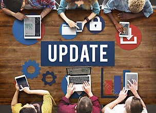 Update Technology Word Graphic Concept