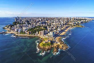 Aerial View of Salvador da Bahia, Brazil