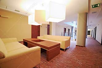 Sofas in luxurious hotel