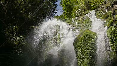 Beautiful tropical waterfall.