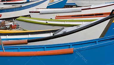 Boats on beach