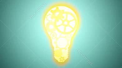 Lightbulb made of gears