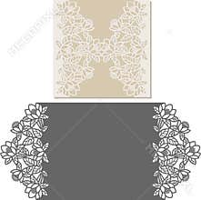 Laser cut envelope template for invitation wedding card